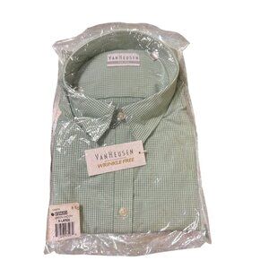 Van Heusen For Her Green Chicory Dress Shirt 13V02 26365 Size XL NWT
